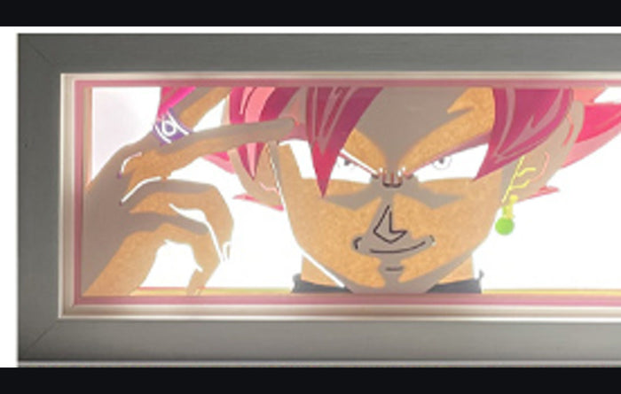 Goku Black Super Saiyan Rosé LED Manga Lamp