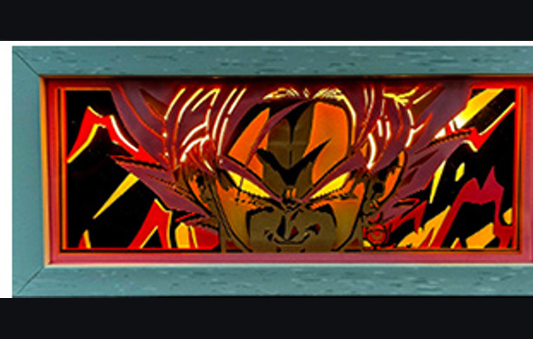 Goku Black Super Saiyan Rosé LED Manga Lamp